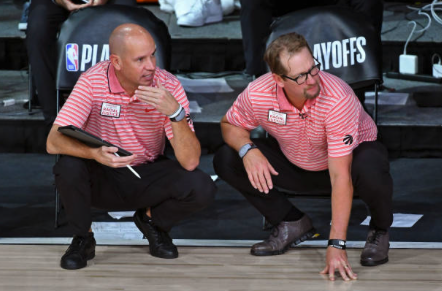 7) Nate Bjorkgren spent the next 5-yrs as D-League head coach and player development coordinator for the Phoenix Suns.But in 2018, the paths of Nick Nurse and Nate Bjorkgren crossed again.The Raptors promoted Nurse to HC and he immediately called Bjorkgren offering him a job.