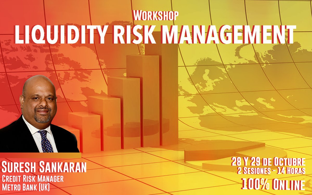 RiskMathicsFI's tweet image. #RMTC2020 #LRM #Workshop #SureskSankaran
riskmathics.com/landing/LRM_20…
Este programa de dos días tiene como objetivo proporcionar al participante las herramientas y los medios necesarios para hacer frente a todo tipo de situaciones de #liquidez.