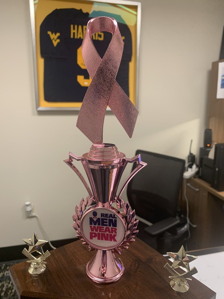 HardRockAllen's tweet photo. Good Luck to all Tampa Bay #RealMenWearPink participants for this year.  The trophy has been safe and sound @SHRTampa. It has now been returned to Mallory McLean  @AmericanCancer #BreastCancerAwarenessMonth @TampaStrides 
The plaque awaits the name of this year’s #1 fundraiser. https://t.co/72895W9970