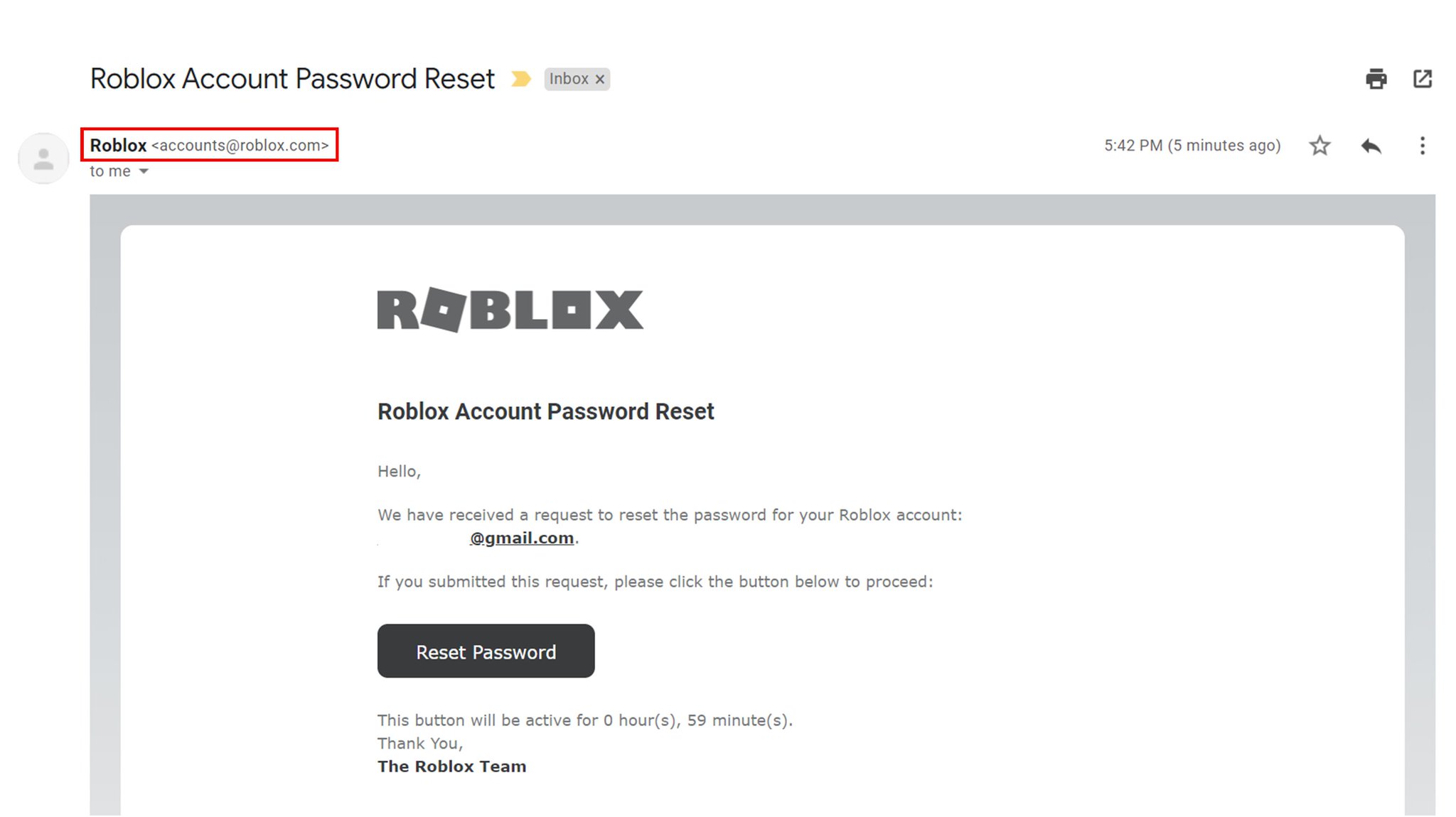 Bloxy News On Twitter Notice When Resetting Your Roblox Password The Email Now Comes From Accounts Roblox Com Rather Than No Reply Roblox Com Make Sure That If You Receive A Password Reset Email It Comes - how to change roblox password without current password