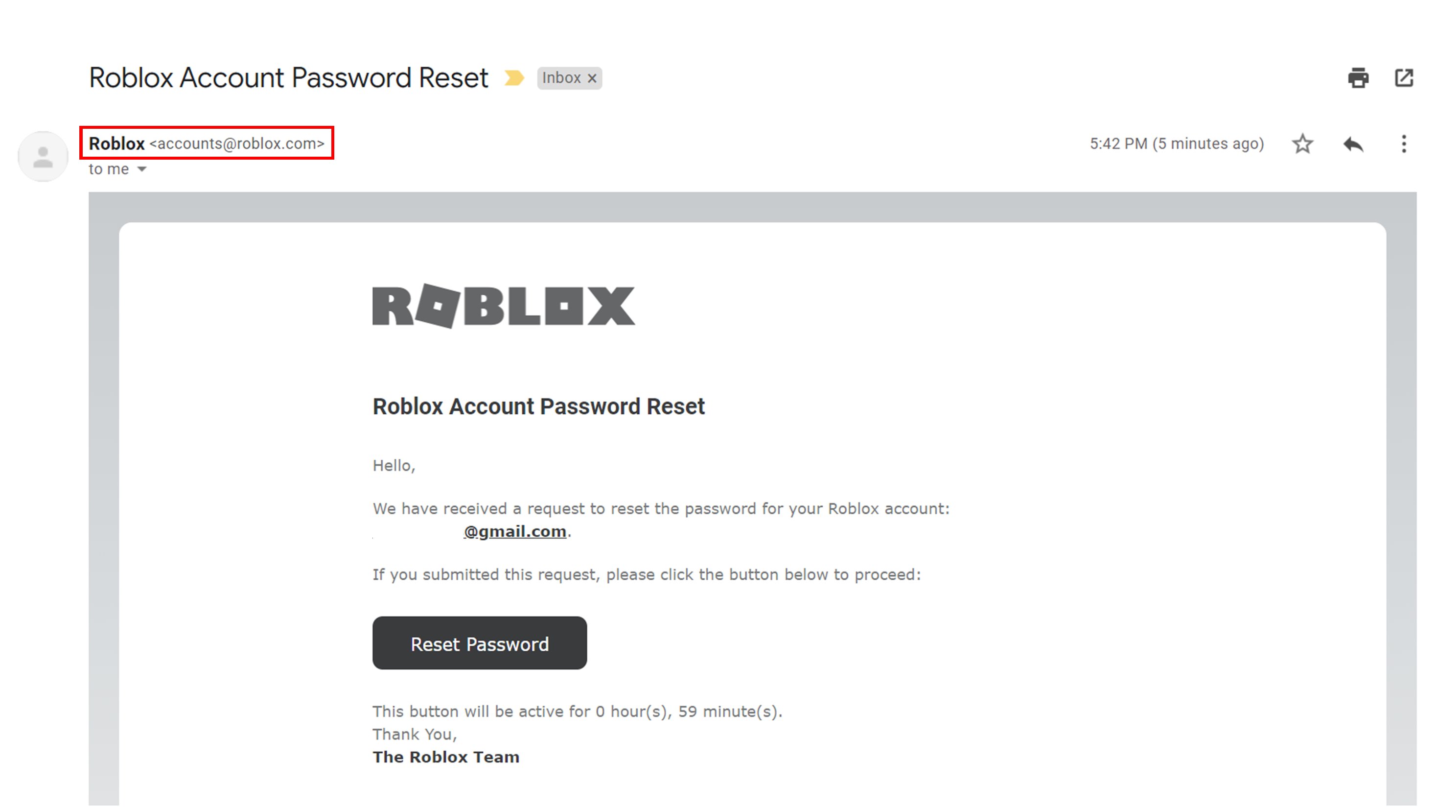 Bloxy News on X: 🛡 Notice: When resetting your #Roblox password, the  email now comes from accounts@roblox.com rather than no-reply@roblox.com.  Make sure that if you receive a Password Reset email, it comes