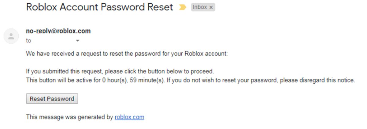 Bloxy News On Twitter Notice When Resetting Your Roblox Password The Email Now Comes From Accounts Roblox Com Rather Than No Reply Roblox Com Make Sure That If You Receive A Password Reset Email It Comes - how to email to roblox reset password