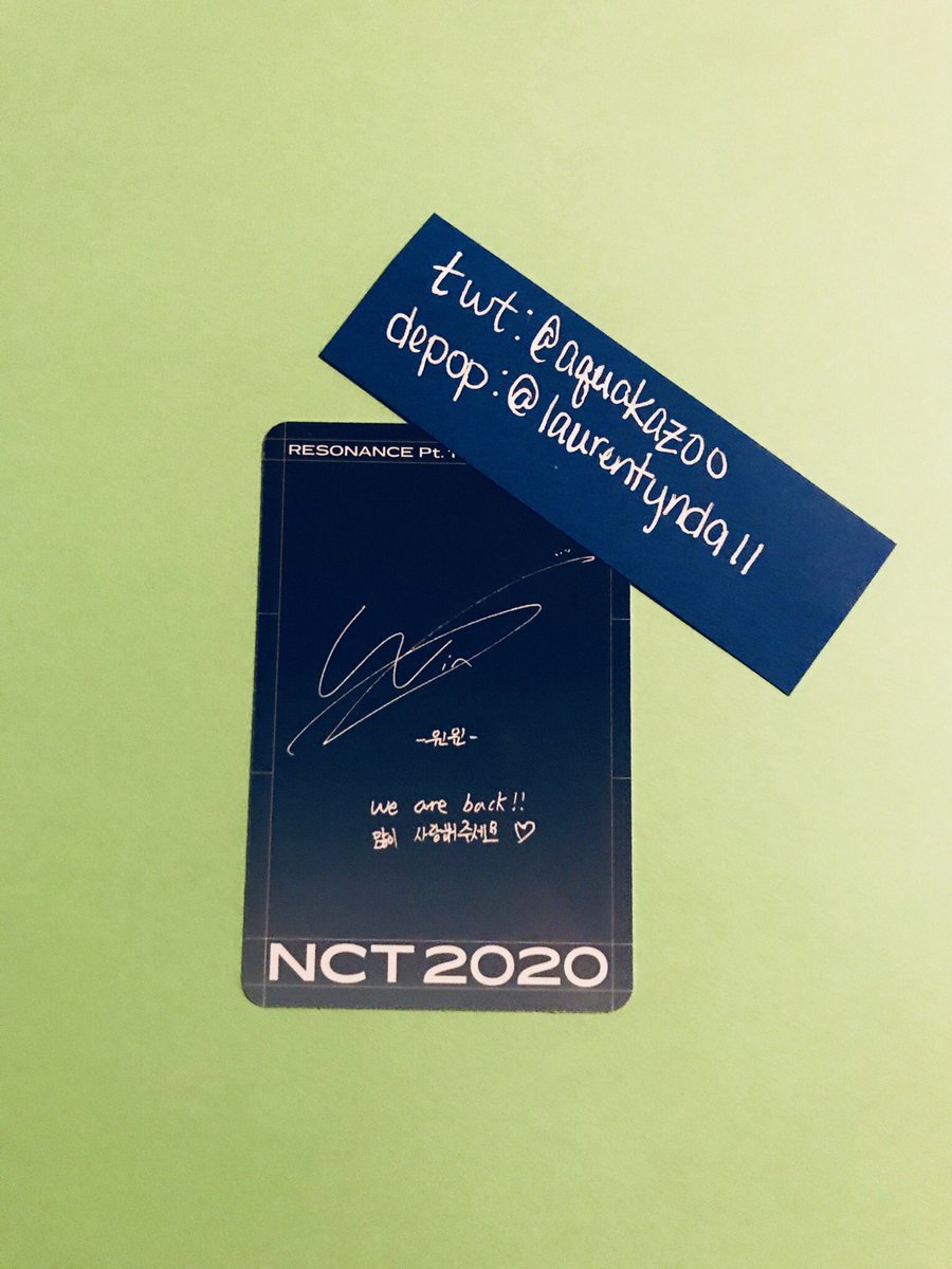 wonhosonrisa's tweet photo. WTT NCT 2020 Resonance Pt. 1 pcs

have: winwin past ver, taeil future ver
want: any xiaojun

usa only!

@ncttradingusa https://t.co/CIbyAGzjDq