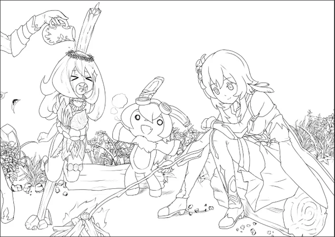 Yummy Paimon 

(color soon)

#genshinimpactart #Genshin #genshinimpact 