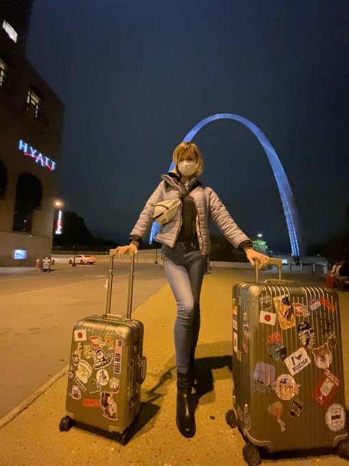 Starting our travel, first stop - St.Louis, the Arch 😛 Sharing vlog of our travels soon xx https://t