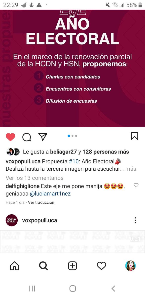 Milu90537709's tweet photo. Si sos alumno y estudiante de la uca voten a este excelente partido @voxpopuliuca. Con una vice de lujo @delfighiglione. Si pueden difundan. #eleccionesuca https://t.co/CWETg0sAC7