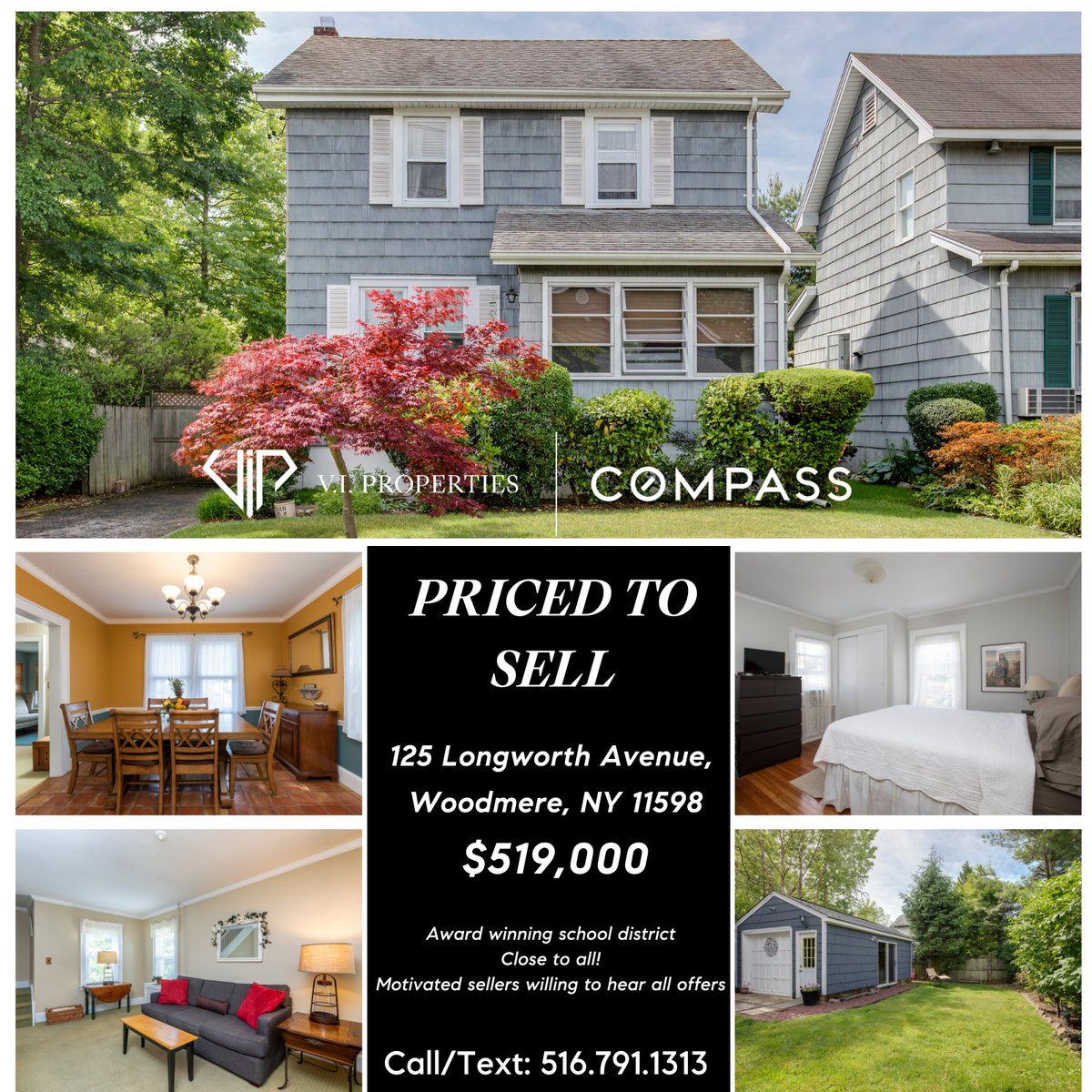 VIPropertiesNY's tweet image. For Sale!! 125 Longworth Avenue, Woodmere, NY,  11598
CALL/TEXT: 516.791.1313

Charming 3 Bedroom 1.5 Bath Cape in school district #14 nestled on a private block. Quiet oasis in the lovely yard.

#featuredlisting #viproperties #fivetowns #1brokerage #longislandrealestate