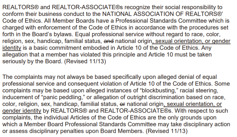 The policy has been expanded to include sexual orientation and gender identity (may not be bad, just including for completeness and also because the gender identity thing can get pretty hairy and subjective).