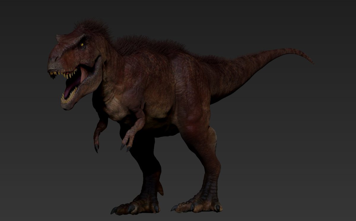 vankev's tweet photo. v2 #robertha #novel #tyrannosaurusrex #jurassicworld #jurassicpark #jurassicparkchaoseffect #Dinosaurs #Dinosaur #paleoart #sciart #renderall #zbrush https://t.co/ONxlmKRl87