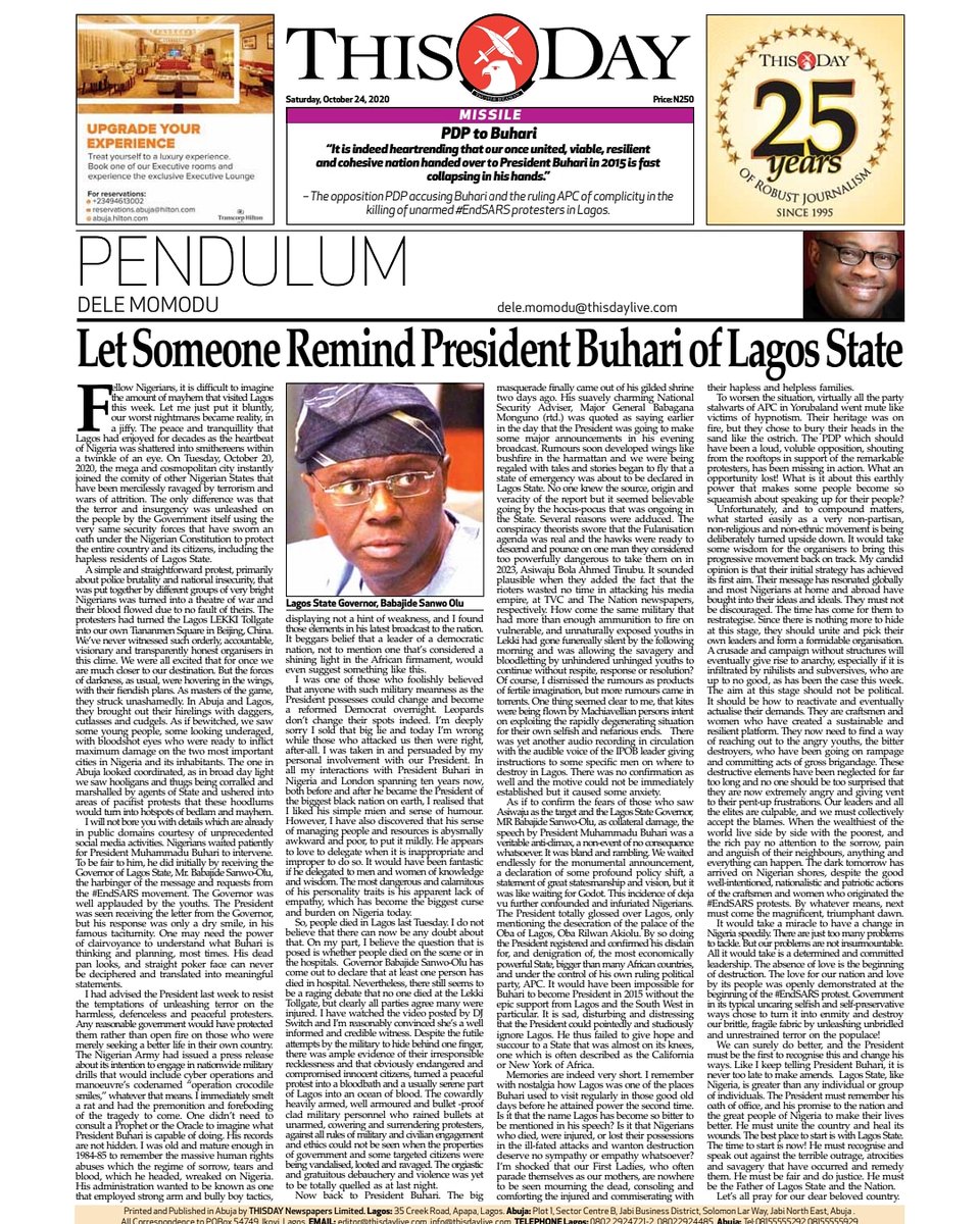 mbe20173008's tweet photo. Dele Momodu Ovation (@DeleMomodu) Tweeted:
PLS FIND TIME TO READ DELE MOMODU'S PENDULUM TODAY...
https://t.co/U2gdBGP46l  https://t.co/mNkayYHpya https://t.co/9dK8oCptgb (https://t.co/RzHjeLN0MP)