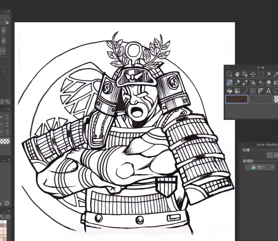 フジダイ Daily Post It Art Challenge S2 A Twitter 今日のお題 戦国フェニックス 手描き線画取り込みデジタルを組み合わせてやってみる 塗りはアナログでやる 一日一ポストイット絵 戦国キン肉マン