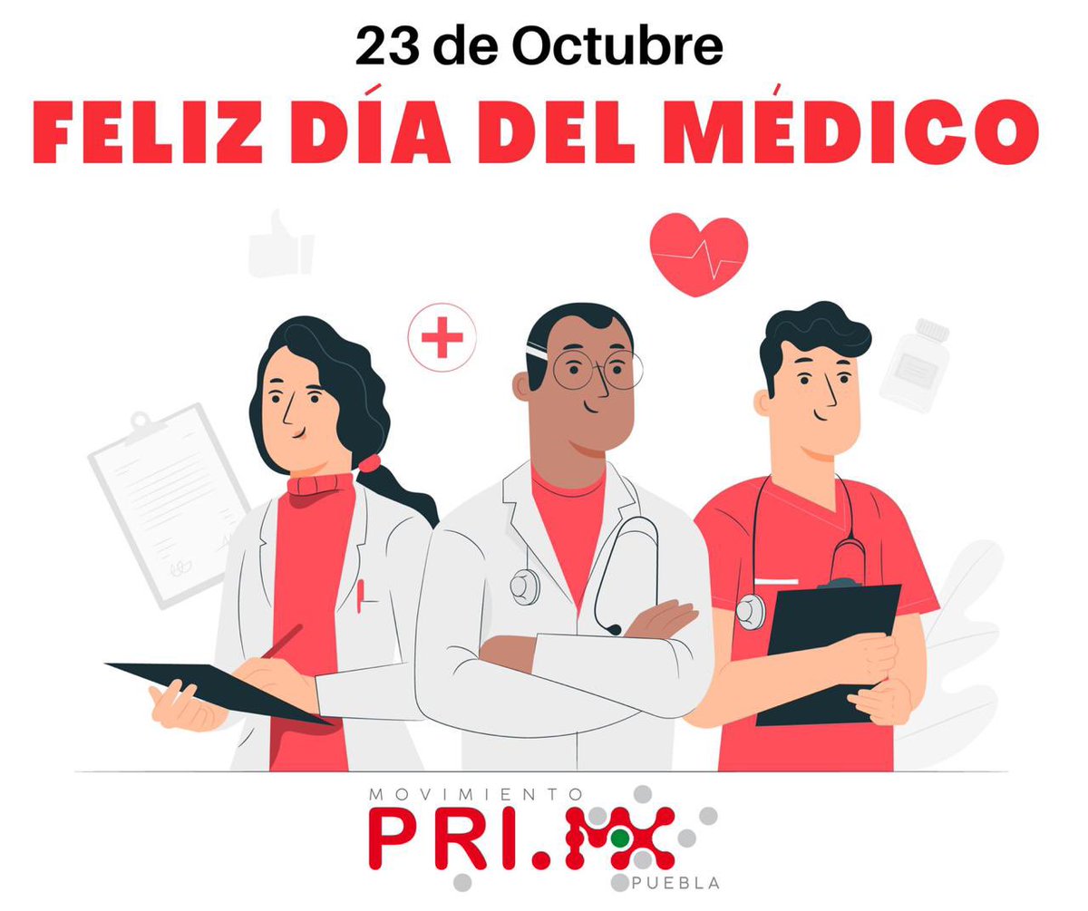 PRIMX_Puebla's tweet photo. Felicitamos a todos los médicos de México. 
Infinitas gracias a los que se arriesgan todos los días por nosotros y por su incansable trabajo en está pandemia. #DíaDelMédico https://t.co/x63AqcrYJ9