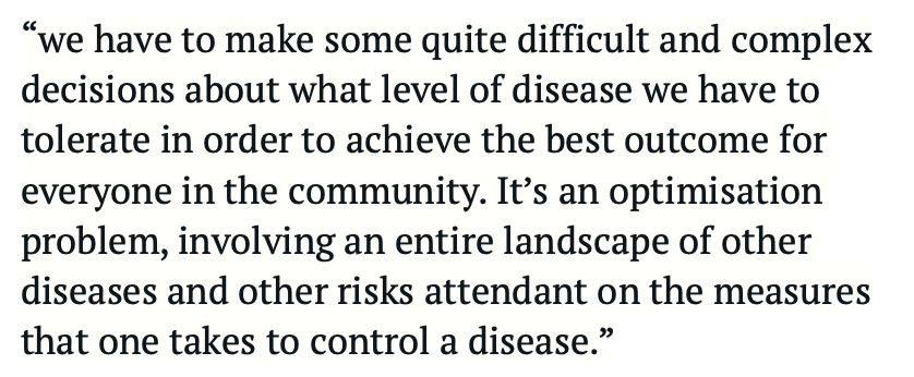 The response to  #COVID19 should aim at reducing total harm not just focus on an unrealistic goal of  #zerocovidDE 6/n