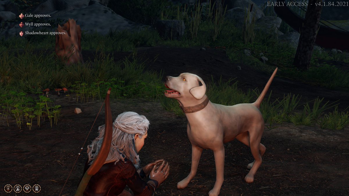 The only thing that your companions seem to universally approve of? Giving this dog pets. Which, okay fair enough