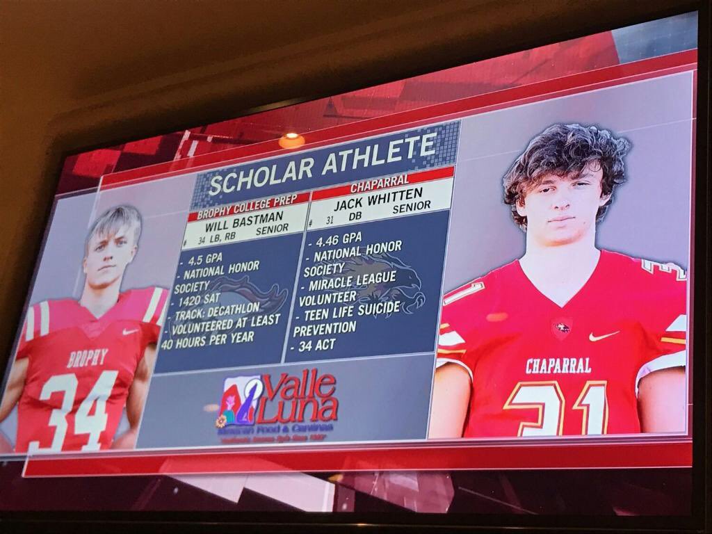 BastmanWilliam's tweet photo. Big thanks to my coaches for nominating me for the Valle Luna Scholar Athlete Award! It’s an honor to represent the team on and off the field. @ValleLunatics @FootballBrophy https://t.co/XQwG7BNwJ0