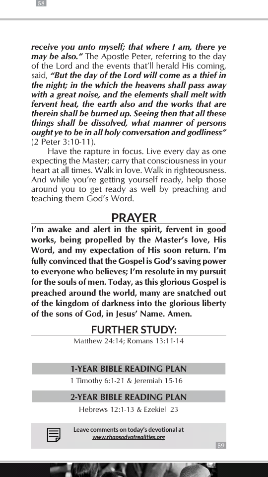sjabulisodube's tweet photo. HAVE THE RAPTURE IN FOCUS

And this gospel of the kingdom shall be preached in all the world for a witness unto all nations; and then shall the end come.
Matthew 24:14 KJV
#PrepareYouself
#HeIsComingBackAgain https://t.co/z8LpyS5NsB