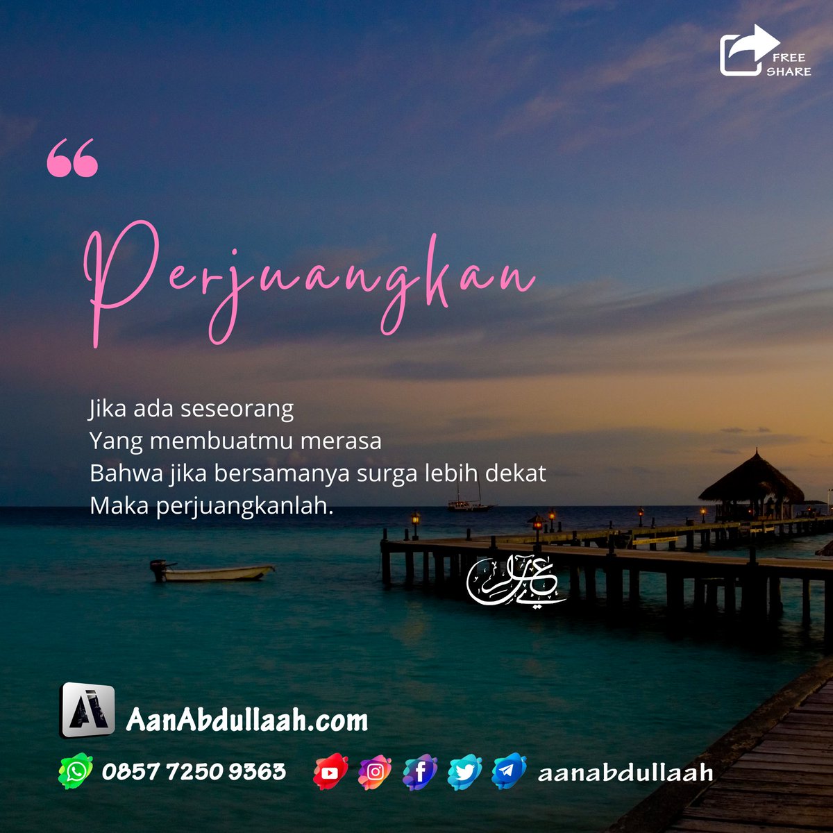aanabdullaah's tweet photo. Jika ada seseorang
Yang membuatmu merasa
Bahwa jika bersamanya surga lebih dekat
Maka perjuangkanlah.
•
Follow @aanabdullaah
.
#aanabdullaah #addiinmedia #seseorang #lebihdekat #masuksurga #surgamu #nasehat #nasehatiaku #mencarikebaikan #janganmengeluh #intropeksidiri #berkata https://t.co/MKOdSD5LtD