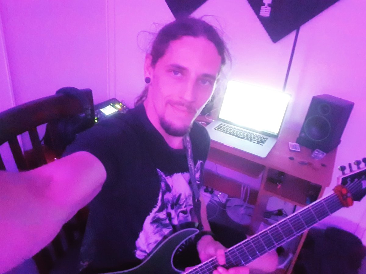 AlexAnnihilator's tweet photo. Guitar tracking! 💯🎸🔥
.
.
.
#ernieball #Ibanez #homestudio #guitarist #iplayslinky https://t.co/nCziGaGAJn