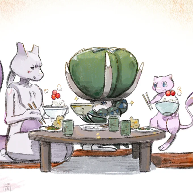 どっこい愉快にやっていてほしい伝説のポケモン2020と、おかわりを要求するバドレックス 