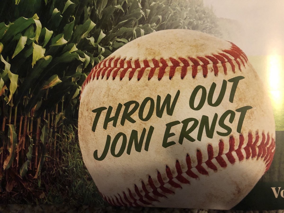 TyannRouw's tweet photo. Did anyone else get the ad in the mail about the Special Interests' Dreams? #JoniErnst goes to bat and is a grand slam for special interest donors. Squeezes hardworking Iowans. #baseballterms #playonwords #fieldofdreams https://t.co/Y1ZxEAGcLI