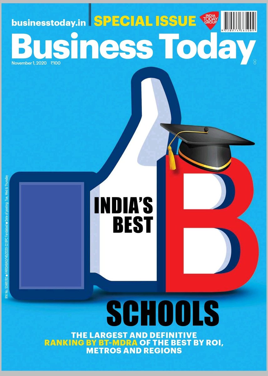 MDRA_India's tweet photo. @BT_India @MDRA_India Best B-School Ranking 2020 is out! 
#bestbusinessschools #bschool #BschoolRanking #BestBSchool2020 #BusinessEducationduringPandemic #businesstoday #MBA2020 #bestmbacollege #BestMBAIndia #education #IIMAhmedabad #iimcalcutta #iimbangalore 
#GMAT #CAT2020 https://t.co/LKXJETf01f