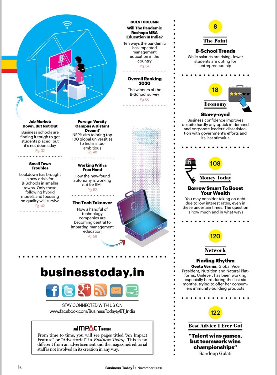 @BT_India @MDRA_India Best B-School Ranking 2020 is out! 
#bestbusinessschools #bschool #BschoolRanking #BestBSchool2020 #BusinessEducationduringPandemic #businesstoday #MBA2020 #bestmbacollege #BestMBAIndia #education #IIMAhmedabad #iimcalcutta #iimbangalore 
#GMAT #CAT2020