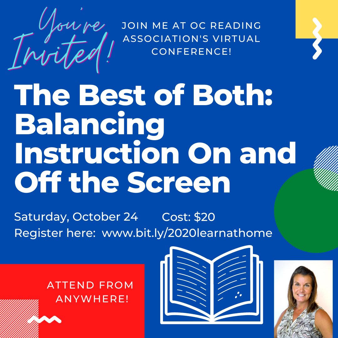 Sara_Johnson321's tweet photo. I am so excited to be speaking tomorrow at @OCReading Fall Virtual Conference! It's going to be a great event, and I'm honored to be part of it. https://t.co/aOvzEVzYxS