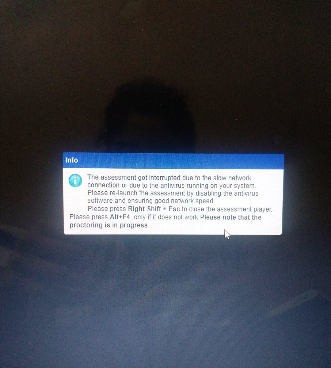 AkashHore7's tweet photo. Is this a slow network?#tcs
#tcsnqt #examerror https://t.co/Mu8WPrfbF1