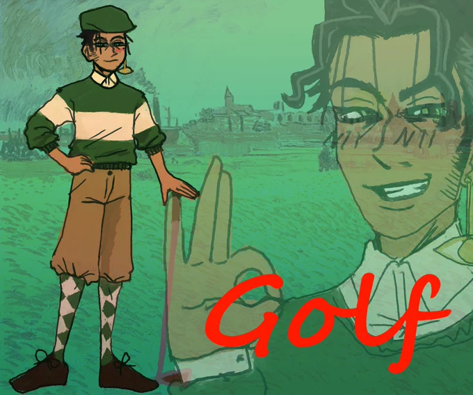 been thinking a lot about how elias from tma probably does golf and also that he probably owns a lot of THOSE golf outfits 