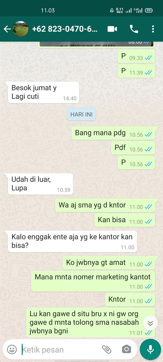 e_choaby's tweet photo. mungkin dy makan gaji buta...
Di mintain tolong sama nasabah mlah bgni jawabnya
#andalanfinance https://t.co/fNh83aV5cx