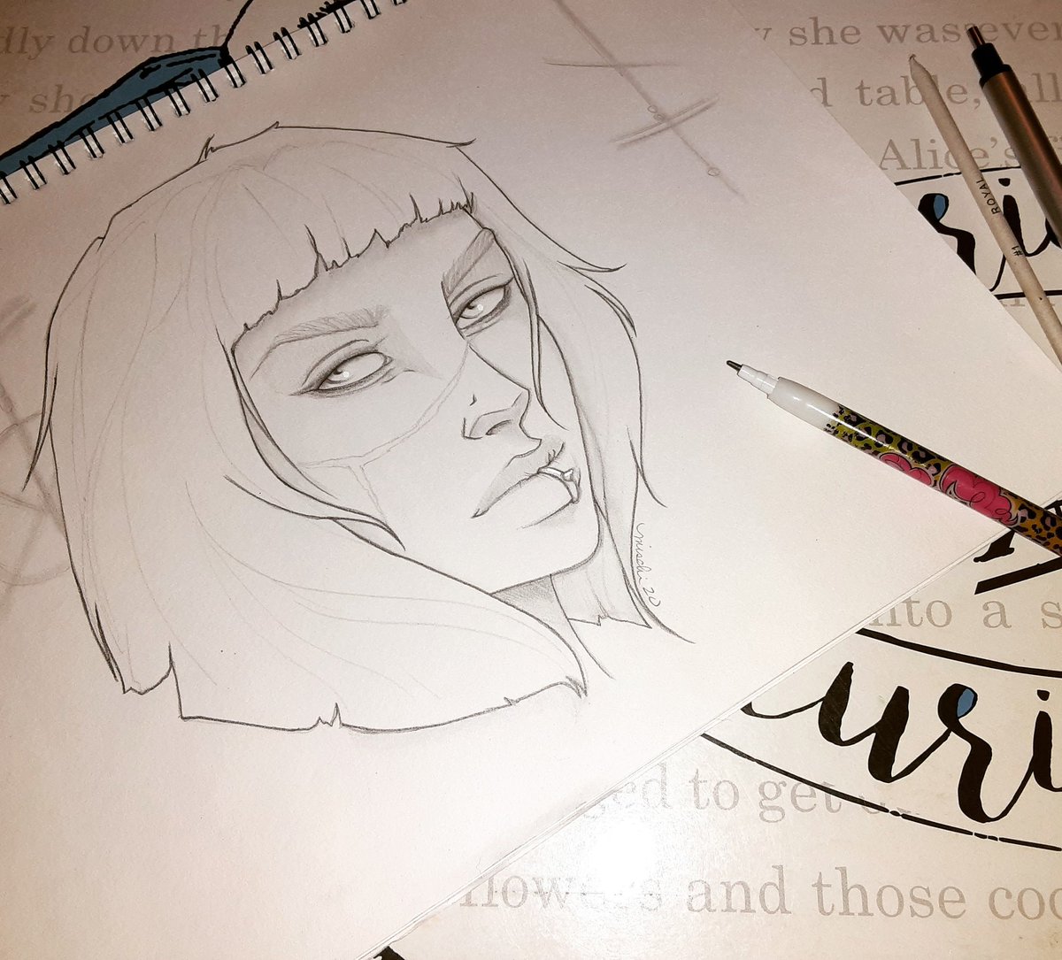 MischiArt's tweet photo. Late night sketchbook! This time, my witch hunting Warcraft OC, Lhourdes...who may or may not be possessed by a Drustvar witch.
https://t.co/IUlgee1HdJ
#sketching #sketchbookdrawing #sketchbook #OC #warcraft #gilnean #drustvar #bfa https://t.co/0Lt1TY91Ew