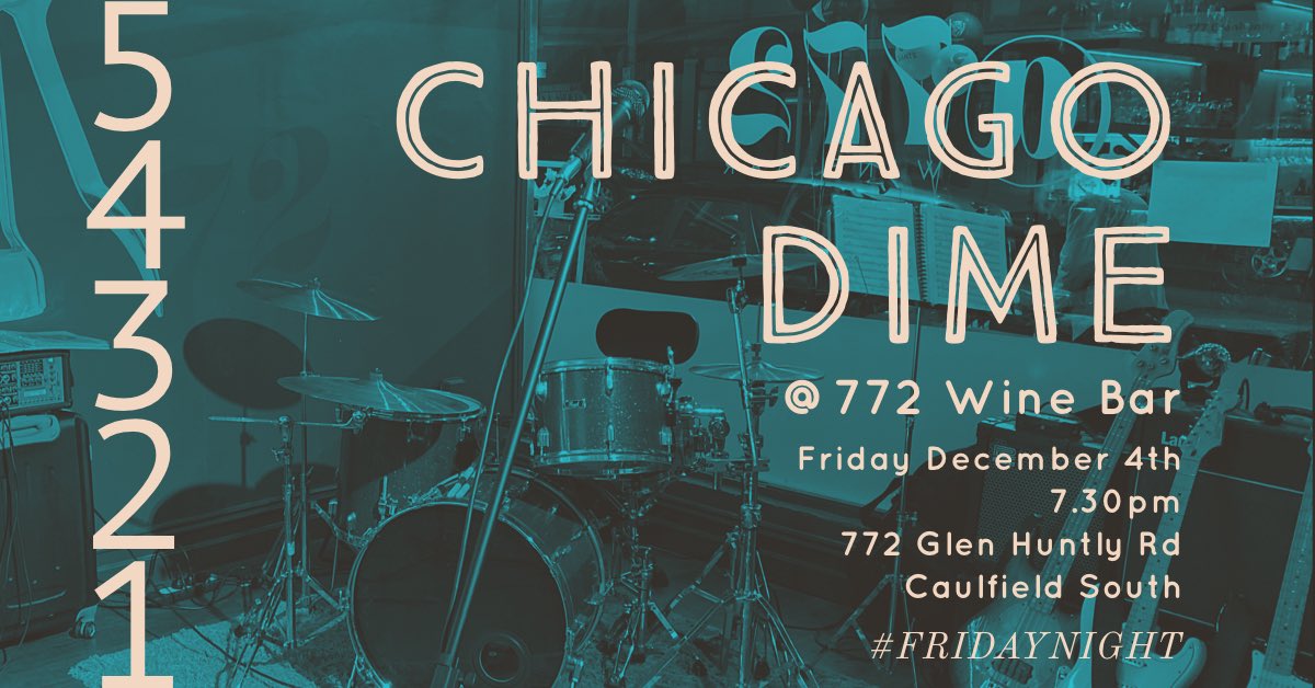 chicagodime's tweet photo. We’re back at @772winebar with an exciting night of blues and popular classics. Bookings are essential so please call or email the venue to book your table
#chicagodime #livemusicmelbourne #melbourneblues #bringthehorns #melbournemusicians #bluesmusic #aussieblues #fridaynight https://t.co/m0BE74VrX2