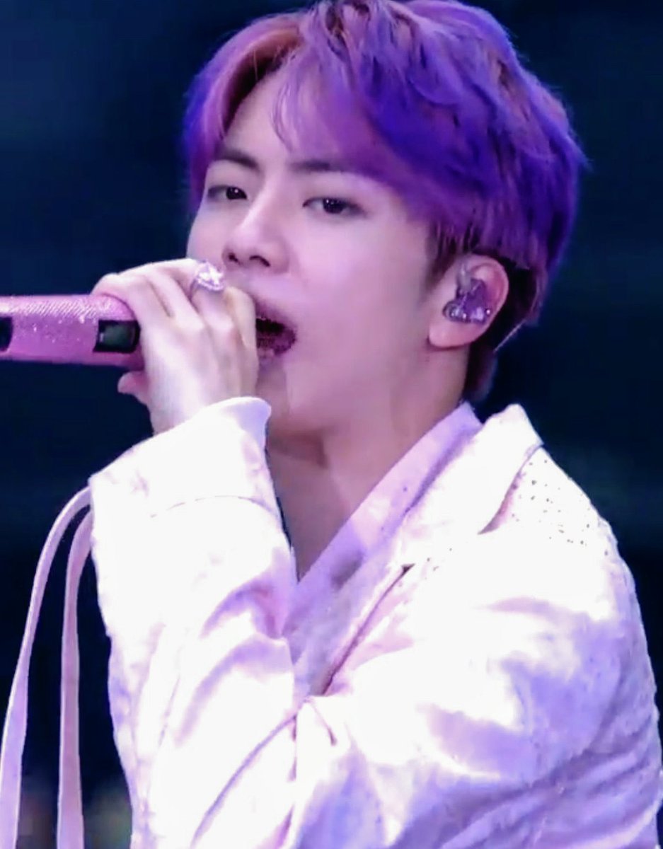 Thread by @armclown, jin's pink/purple in ear monitor and mic appreciation  thread wow just wow [...]