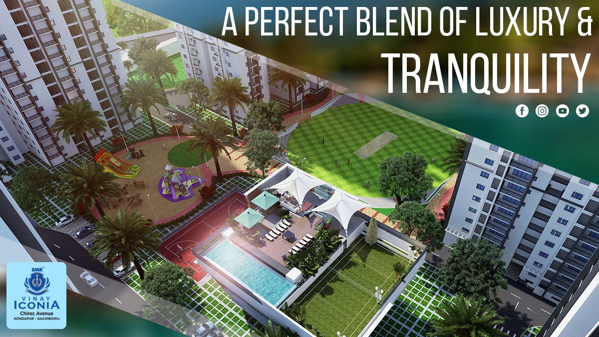 TheSMRHoldings's tweet photo. A Perfect Blend of Luxury and Tranquility #SMRHoldings #SMRVinayIconia #TowerLogan #TowerHamilton #luxuryapartments #luxurygatedcommunity #AmenitiesCraftedForyou #Kondapur #Gachibowli https://t.co/PV5d8kI6yd
