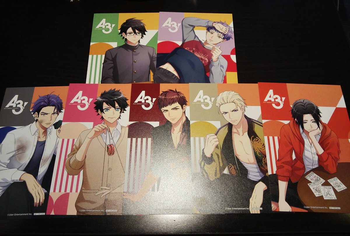 riku_sacra's tweet photo. 【交換】
A3! アニメイト特典 ポスカ 満開プレイバック ポストカード

譲：一成、九門、十座、太一、臣、左京、莇

求：至、三角

大阪市内手渡しor郵送。
検索からもお気軽にお声掛けください https://t.co/9atKa72Dm9