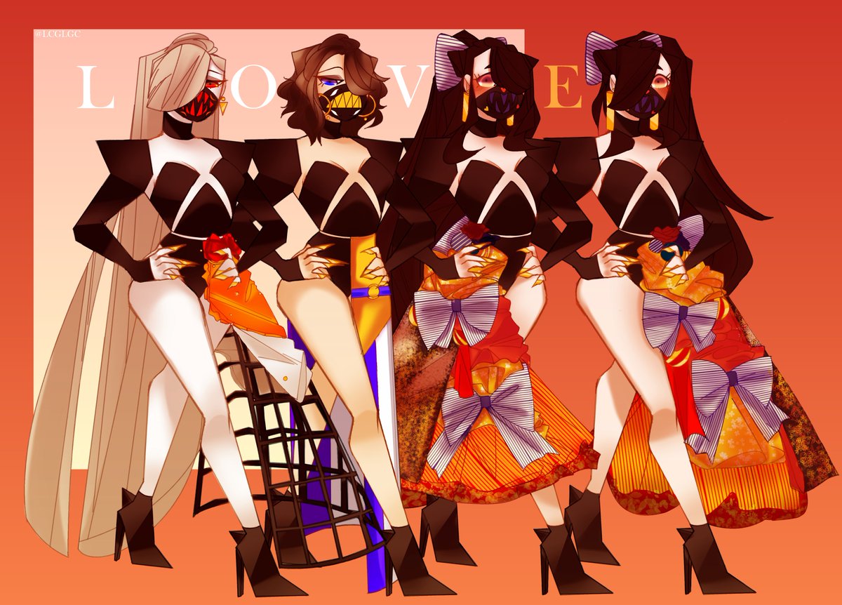 lux_of_stuff's tweet photo. me girl group ocs, LOVE #NoStraightRoads #NSROC #OCsOfVinylCity 🧡✨ https://t.co/SJcavcg2hR