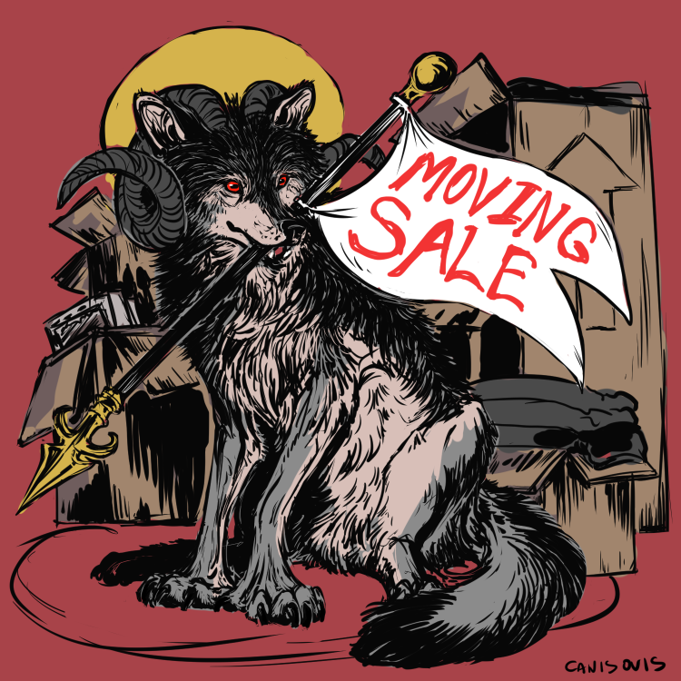 Hey y'all!We are packing up to move and I'm going through my inventory. I'm selling off some original pieces as well as discounting all my shirt designs until the end of the month. Images will be posted below!