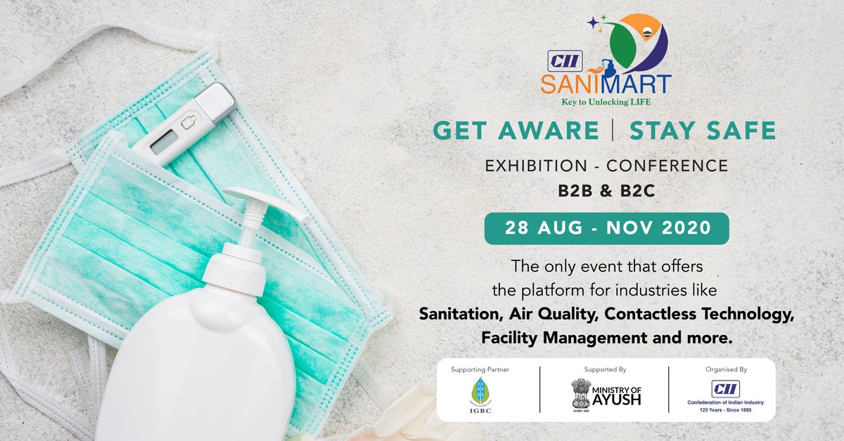 Sign up for the most talked about event on enhancing the quality of life and creating safe place. Visit #CIISaniMart Virtual Exposition! https://t.co/0W88eZZxa6 #CleanAir #Sanitation #AirQuality #Environment #sustainability #Sanitization #Unlock5
@moayush @IGBConline https://t.co/lEO4w694A2
