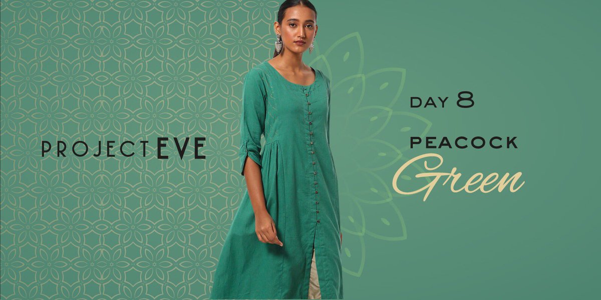MyProjectEve's tweet image. Can you guess what today’s Navratri colour is? Hint: It’s the perfect blend of our favourite shades: green and blue. That’s right, it’s peacock green! Shop for this gorgeous green at Project Eve. V-Shopping: bit.ly/2AN17zF 
#MyProjectEve #Navratri #FestiveColours