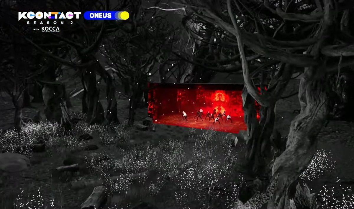 Another thing is, they use graphics to create the outside of the stage. In CBH it's clearly a forest, probably due to all the fighting happening in one in the story film.