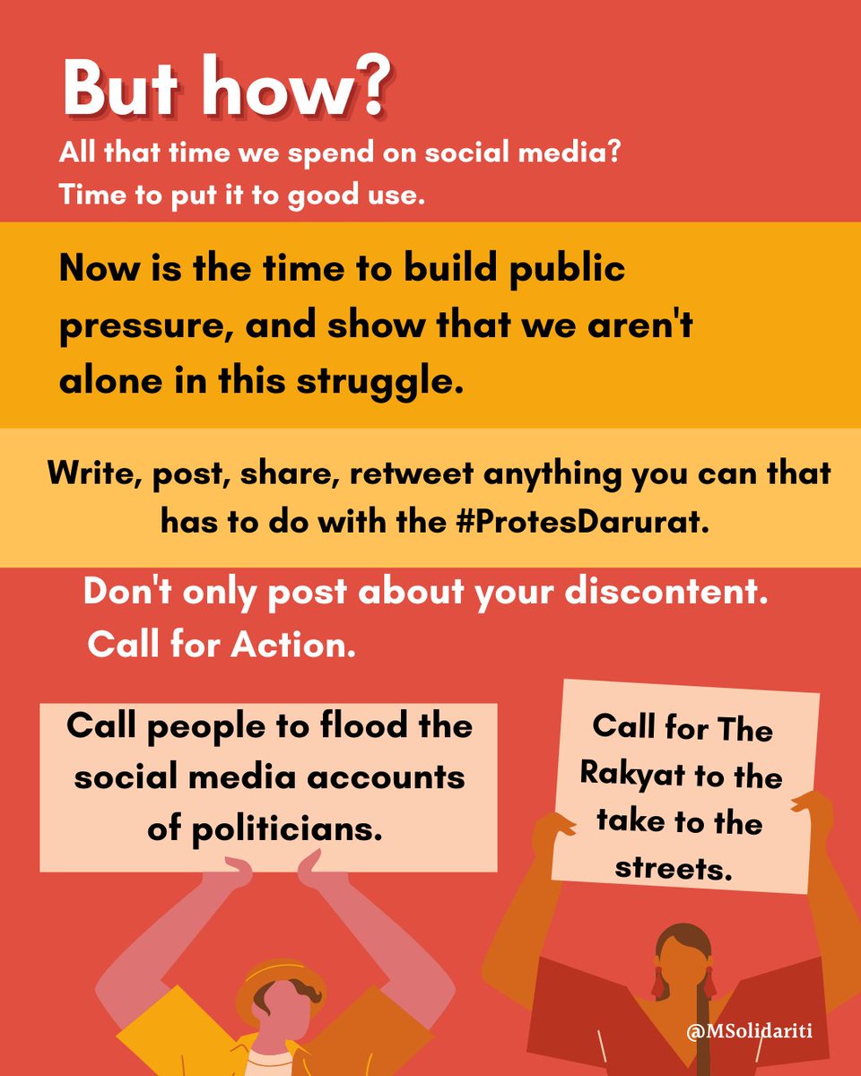 But how do we fight? Social media is a very powerful tool, don't underestimate it. Share  #ProtesDarurat  #ProtestDarurat tweets/post, or write your own message! (4/5)