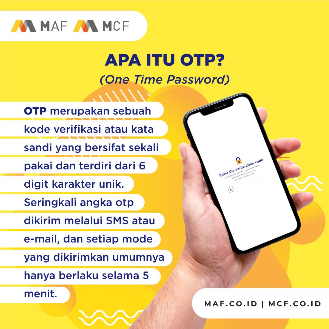 mcf_idn's tweet photo. Hallo Sobat MACF. Ada yang sudah tahu apa itu kode OTP? Yups kegunaan kode OTP adalah untuk keamanan akun digital kamu.
#megacentralmegaauto #megasmart #kode #keamanan #macf #maf #internet https://t.co/G1jtU6bvKd