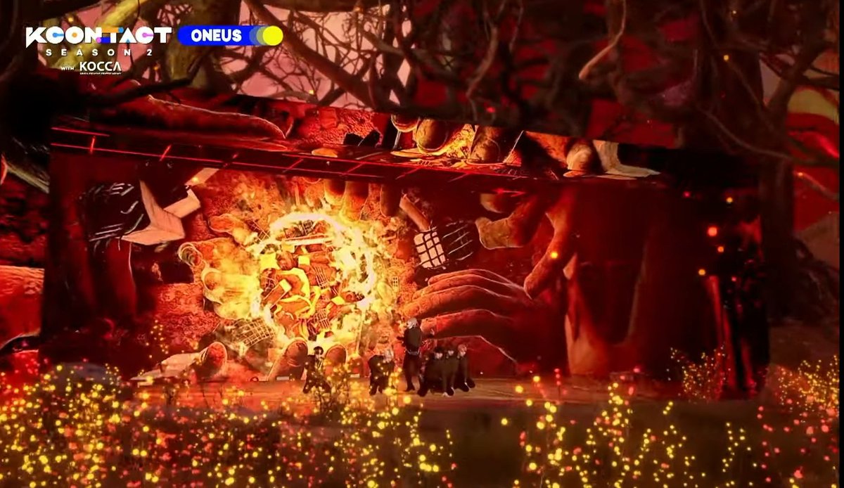 As the chorus approaches, the animation changes. The destroyed things from the beginning are in the center, held by hands and on fire. Hands like those were also seen many times in To Be Or Not To Be with both Leedo and Seoho, as well as on the gates, seemingly trying to escape.