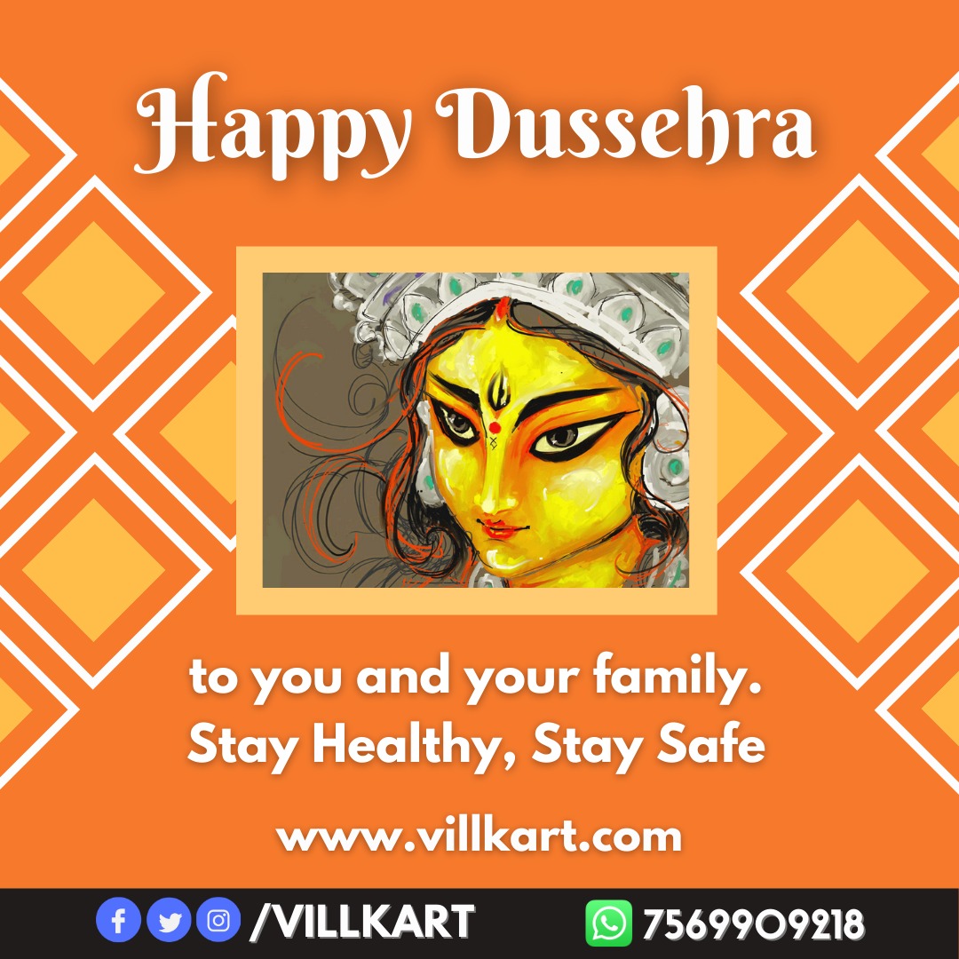 villkart's tweet photo. Let  us celebrate the festival of Dussehra with great spirits, fun and fervor….. May you are blessed with good fortune and success in abundance in the coming year…. Happy Dussehra to you and your family!
#dussehra #happydussehra #happydurgapuja #dussehra2020 #villkart #happy https://t.co/RNlIEQuQQr