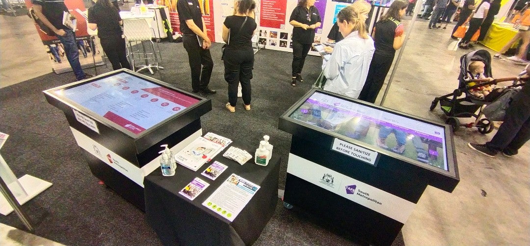 gizmology's tweet photo. Getting the #tech sorted at Skills West Expo to promote all the great @NorthMetroTAFE course offerings (@ Perth Convention &amp; Exhibition Centre in Perth, WA) https://t.co/Pt4fTAQVIl https://t.co/Q230Lv2oo2