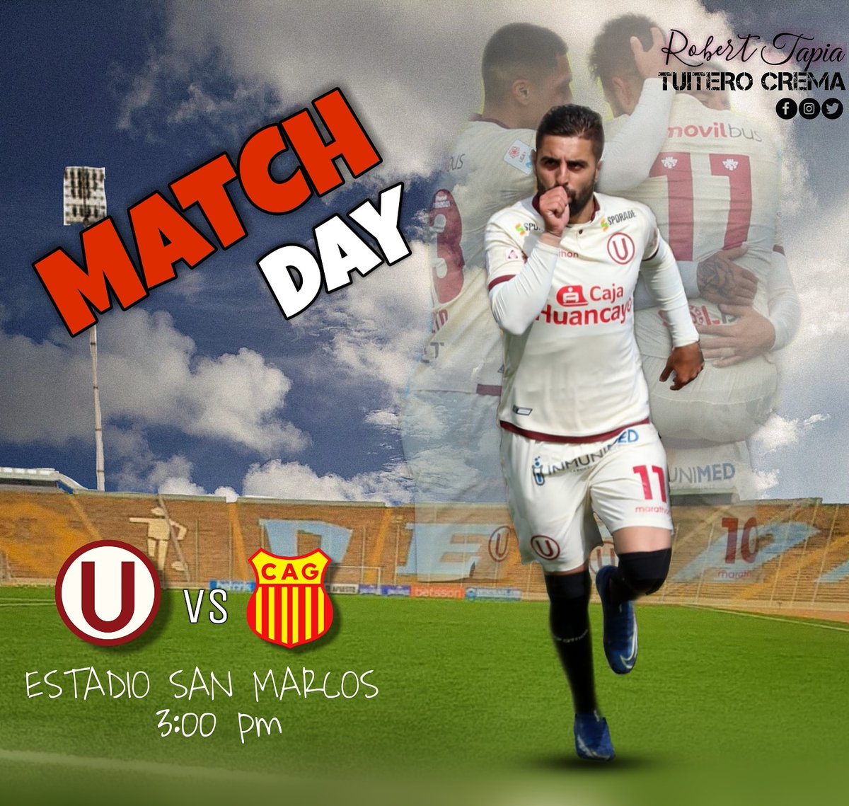 tuitero_crema's tweet photo. Hoy juega el más grande, hoy juega @Universitario.
Vamos muchachos a meter la misma garra de siempre, q paso a paso llegaremos a ese objetivo final.
Nos quedan 10 finales, hoy nos jugamos la primera.
#YDaleU
#AlientaDesdeCasa https://t.co/Z84iCJOIos