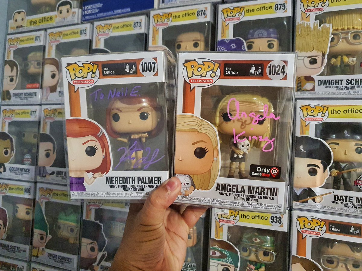 Signed Funko Pops by @KateFlannery and 
