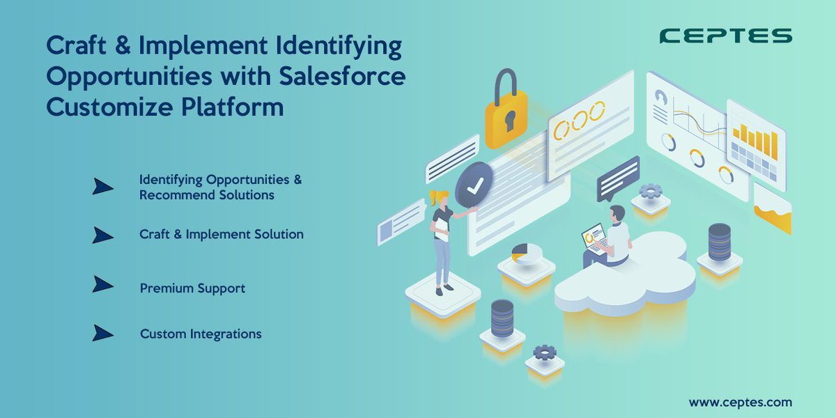 ceptessoftware's tweet image. Identify opportunities with optimized solutions and empower your business with Salesforce Customize Services.
Click to know more: bit.ly/3dR2Cf8
#Salesforcecustomisation #Incresebusinessefficiency #Ceptes
