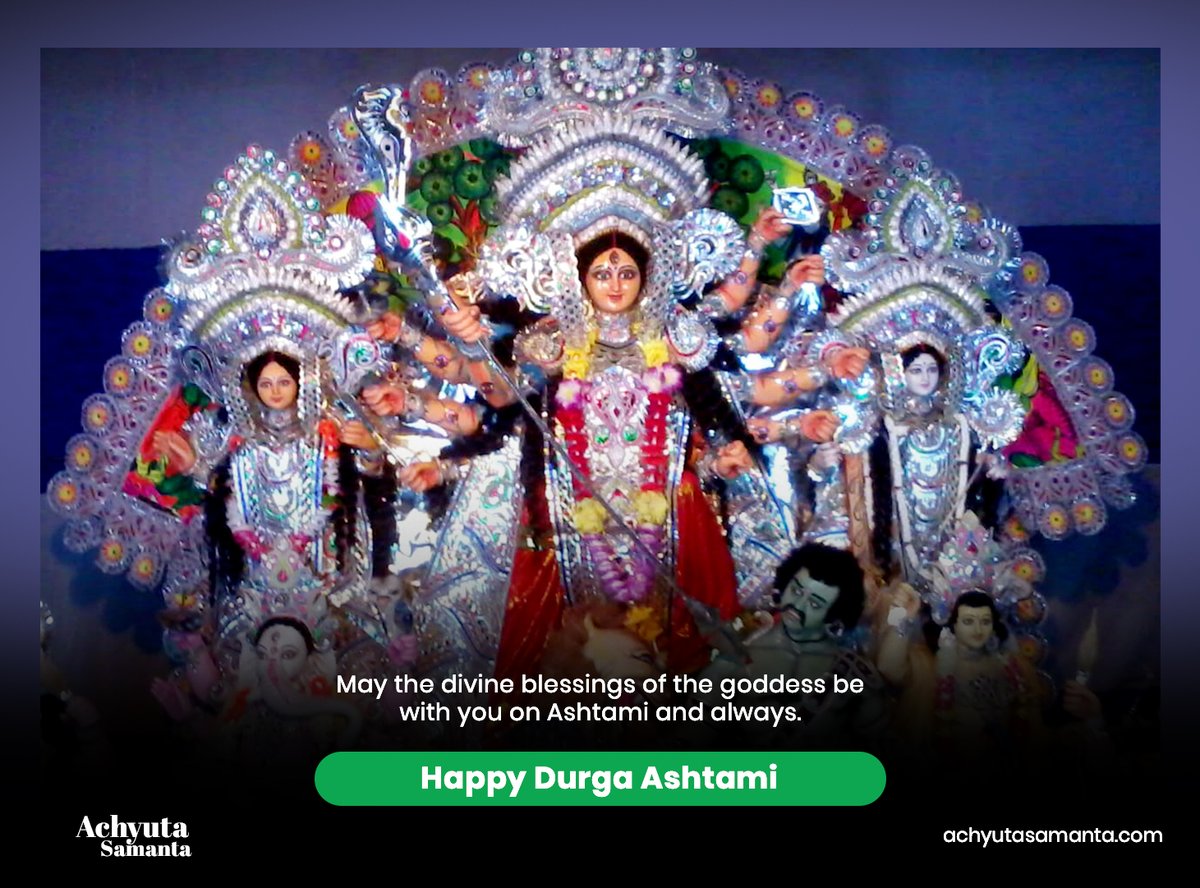 achyuta_samanta's tweet photo. May the divine blessings of the goddess be with you on Ashtami and always.
Wish you a Happy Durga Ashtami! 🐚🙏
#Ashtami  #DurgaAshtami https://t.co/jiTKFvl8fV