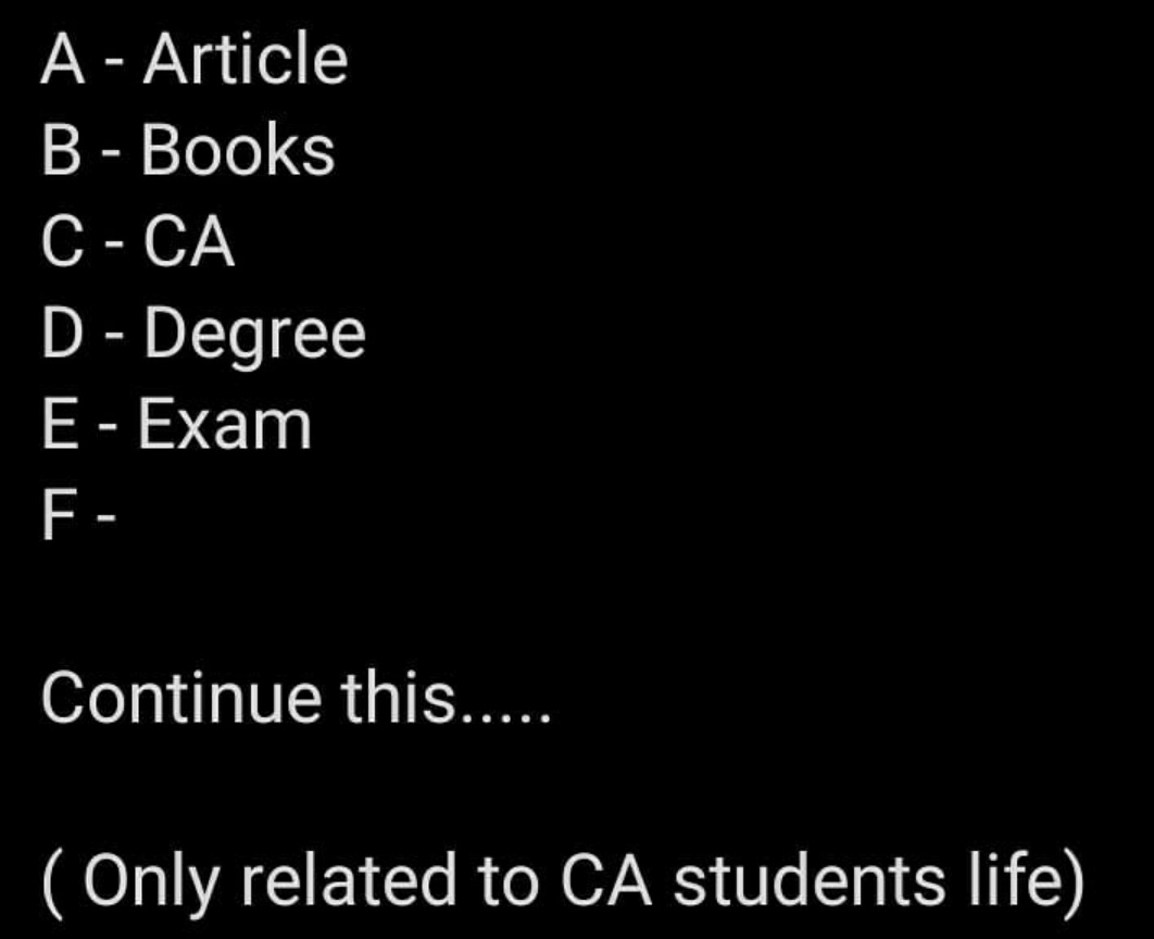 GameOfCa1's tweet photo. Chalo continue karo 😂👇

#caexams #caupdates #cafinal #caannouncement #canotification #castudents #cainterexams #icaiexam #icaibos #icainotification #icai #icaiannouncement #icaiofficial #icai_students #icaiupdates #icaica #icai_students_group #gameofca https://t.co/XakI11Uu8t